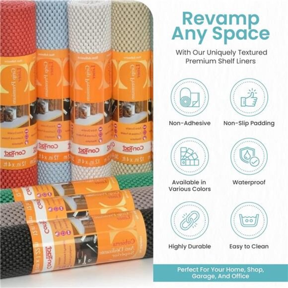 Brand Grip Premium Shelf Liner, Thick and Non-Adhesive Drawer Liner - Picture 3 of 7